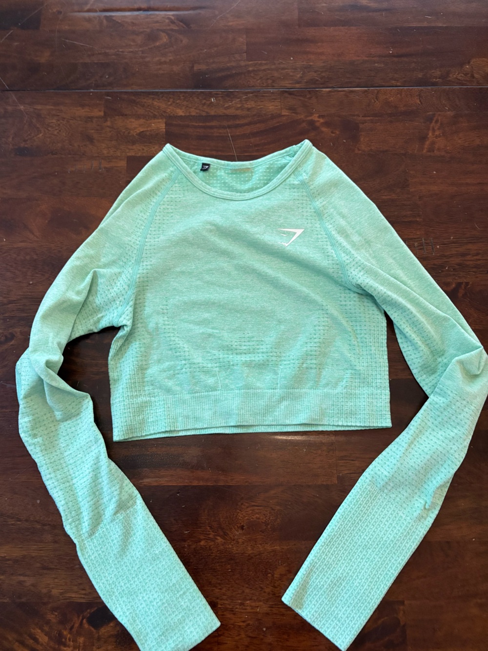 Gymshark | Seamless Long Sleeve Crop Top in Mint Green - Size S